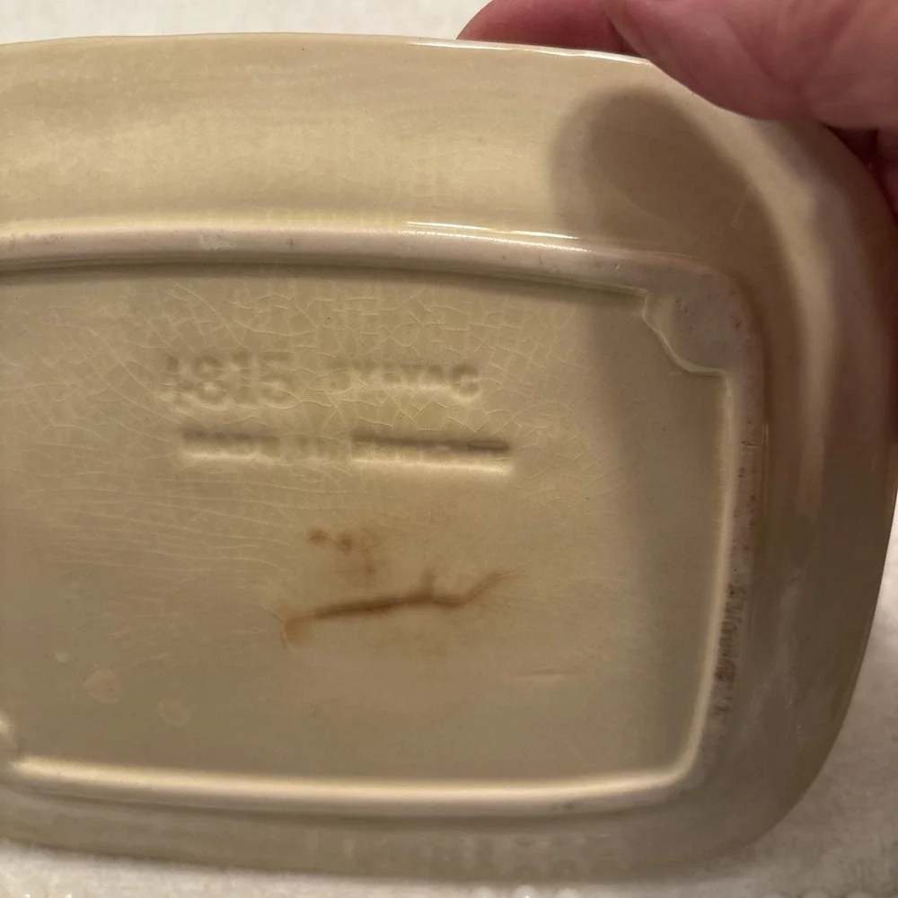 VINTAGE Crown Winsor ENGLAND CROFT COTTAGE Hand painted BUTTER KEEPER DISH #4815